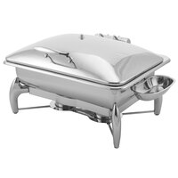 Walco WI9LML Idol 8 Qt. Rectangle Stainless Steel Chafer with Base and Metal Lid