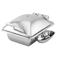 Walco WI35LML Idol 4 Qt. Rectangle Stainless Steel Chafer with Base and Metal Lid