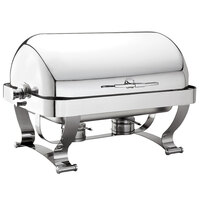 Walco 54120CR Grandeur 8 Qt. Rectangle Stainless Steel Roll Top Chafer