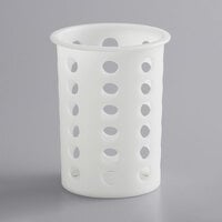 Tablecraft NY33 White Perforated High Temperature Nylon Flatware Cylinder