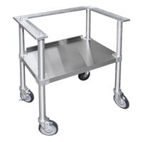 Texican Specialty Products TSS Stainless Steel 29" x 19" x 32" Portable Stand with Wheels for 44 Gallon Texican Chip Warmers