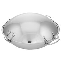 Walco WIC36 Idol 6.3 Qt. Stainless Steel Cataplana / Induction Chafer with Hinged Lid and Stand