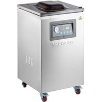 VacPak-It VMC16F Floor Model Chamber Vacuum Sealer with (2) 16 inch Seal Bars and Oil Pump - 120V, 1180W