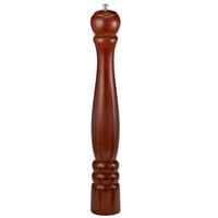 Tablecraft PM1918 18 1/4 inch Wood Pepper Mill with Mahogany Finish