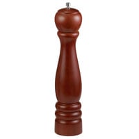 Tablecraft PM1912 12 1/2 inch Wood Pepper Mill with Mahogany Finish