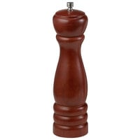 Tablecraft PM1908 8 3/4 inch Wood Pepper Mill with Mahogany Finish