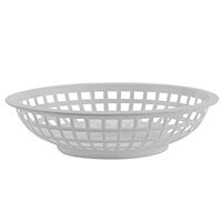 GET RB-820-W 8" x 2" Round White Plastic Fast Food Basket - 12/Pack