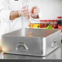 Vollrath 68391 Wear-Ever 42 Qt. Aluminum Roasting Pan with Handles - 20 7/8 inch x 17 3/8 inch x 7 inch