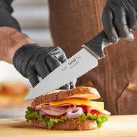 Schraf 6 inch Serrated Chef Knife with TPRgrip Handle