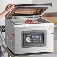 VacPak-It Ultima UVMC16 Programmable Chamber Vacuum Packing Machine with 16 inch Seal Bar, Oil Pump, 10 Programmable Options, and Gas Flush - 120V, 1150W
