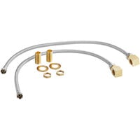 Regency 1/2" NPT Faucet Inlet Kit with Elbows and 24" Stainless Steel Supply Hoses