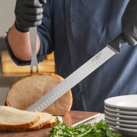 Schraf 12 inch Granton Edge Slicing Knife with TPRgrip Handle
