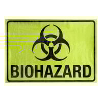 Lavex "Biohazard" Engineer-Grade Reflective Black / Yellow Decal with Symbol - 10" x 7"