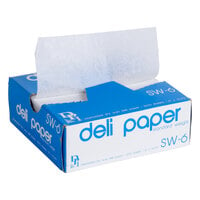 Durable Packaging SW-6 6 inch x 10 3/4 inch Interfolded Deli Wrap Wax Paper - 500/Box