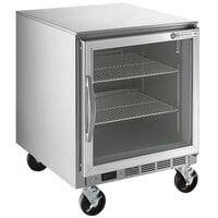 Beverage-Air UCF24AHC-24-25-23 24 inch Low Profile Left-Hinged Glass Door Undercounter Freezer