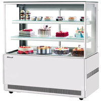 Turbo Air TBP60-54NN-W 59" Square Glass Three Tier White Refrigerated Bakery Display Case