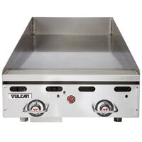 Vulcan MSA24-24C 24 inch Liquid Propane Chrome Top Commercial Griddle / Grill with Snap-Action Thermostatic Controls - 54,000 BTU