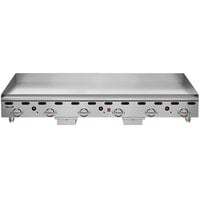Vulcan 972RX-24C 72 inch Natural Gas Chrome Top Commercial Griddle with Snap-Action Thermostatic Controls - 162,000 BTU