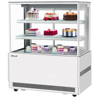 Turbo Air TBP48-54NN-W 47" Square Glass Three Tier White Refrigerated Bakery Display Case