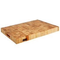 John Boos & Co. CCB2418-225 24 inch x 18 inch x 2 1/4 inch Maple Wood Chopping Block with Hand Grips