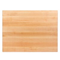 John Boos & Co. RA03 24 inch x 18 inch x 2 1/4 inch Reversible Maple Wood Cutting Board with Hand Grips