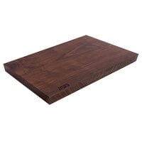 John Boos & Co. WAL-RST2112175 21 inch x 12 inch x 1 3/4 inch Reversible Rustic Edge Black Walnut Wood Cutting Board