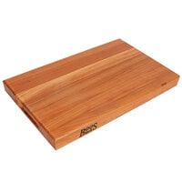 John Boos & Co. CHY-R01 18 inch x 12 inch x 1 1/2 inch Reversible Cherry Wood Cutting Board with Hand Grips
