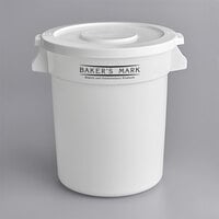 Baker's Mark 30 Gallon / 480 Cup Mobile Triple Ingredient Bin - White /  Blue / Purple