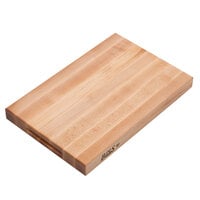 John Boos & Co. R1812 Platinum Commercial Series 18 inch x 12 inch x 1 3/4 inch Reversible Maple Wood Cutting Board with Hand Grips