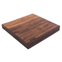 John Boos & Co. WAL-RST1312175 13 inch x 12 inch x 1 3/4 inch Reversible Rustic Edge Black Walnut Wood Cutting Board