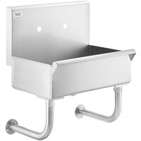 Regency 24 inch x 17 1/2 inch Utility Hand Sink for 1 Wall Mounted Faucet