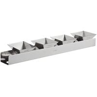 Ateco Stainless Steel Mold Rack with 4 Medium Pyramid Molds