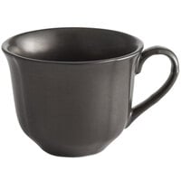 Acopa Condesa 6 oz. Matte Finish Armor Gray Scalloped Porcelain Cup - 36/Case