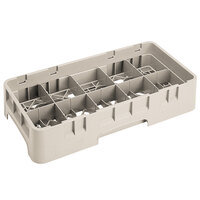Cambro 10HS434184 Beige Camrack 10 Compartment 5 1/4 inch Half Size Glass Rack