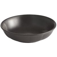 Acopa Condesa 5.5 oz. Matte Finish Armor Gray Scalloped Porcelain Fruit Dish - 36/Case