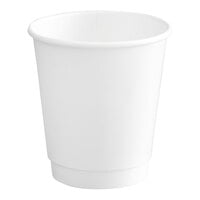 Choice 10 oz. White Smooth Double Wall Paper Hot Cup - 25/Pack