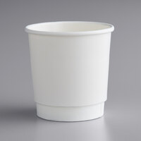 Choice 4 oz. White Smooth Double Wall Paper Hot Cup - 25/Pack