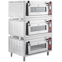 Avantco DPO-3S Triple Deck Pizza/Bakery Oven with Three Independent Chambers; (3) 1700W, 120V