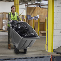 Lavex Industrial 0.5 Cubic Yard Gray Tilt Truck / Trash Cart (450 lb. Capacity)