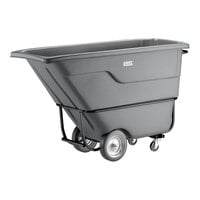 Lavex 1 Cubic Yard Gray Standard-Duty Tilt Truck / Trash Cart (1250 lb. Capacity)