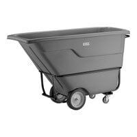 Lavex 1 Cubic Yard Gray Standard-Duty Tilt Truck / Trash Cart (1250 lb. Capacity)