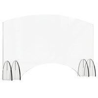 Rosseto AG012 Avant Guarde 48 inch x 28 inch Acrylic Sneeze Guard with Pass-Through Window