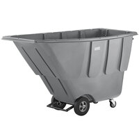 Lavex Industrial 1 Cubic Yard Gray Heavy-Duty Tilt Truck / Trash Cart (850 lb. Capacity)
