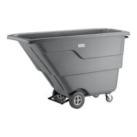 Lavex 1 Cubic Yard Gray Light-Duty Tilt Truck / Trash Cart (850 lb. Capacity)