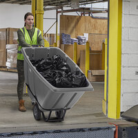 Lavex Industrial 0.5 Cubic Yard Gray Heavy-Duty Tilt Truck / Trash Cart (850 lb. Capacity)