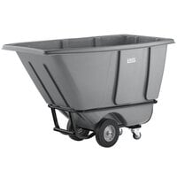Lavex 0.5 Cubic Yard Gray Heavy-Duty Tilt Truck / Trash Cart (850 lb. Capacity)