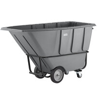 Lavex 1 Cubic Yard Gray Heavy-Duty Tilt Truck / Trash Cart (2100 lb. Capacity)