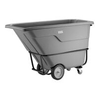 Lavex 1 Cubic Yard Gray Heavy-Duty Tilt Truck / Trash Cart (2100 lb. Capacity)