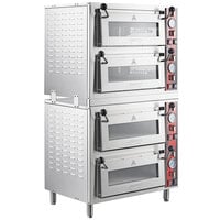 Avantco DPO-2DD Quadruple Deck Pizza/Bakery Oven with Four Independent Chambers; (2) 3200W, 240V