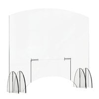 Rosseto AG020 Avant Guarde 48 inch x 40 inch Acrylic Sneeze Guard with Pass-Through Door